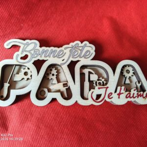 Bonne fête Papa je t’aime multicouche 3D